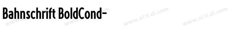 Bahnschrift BoldCond字体转换